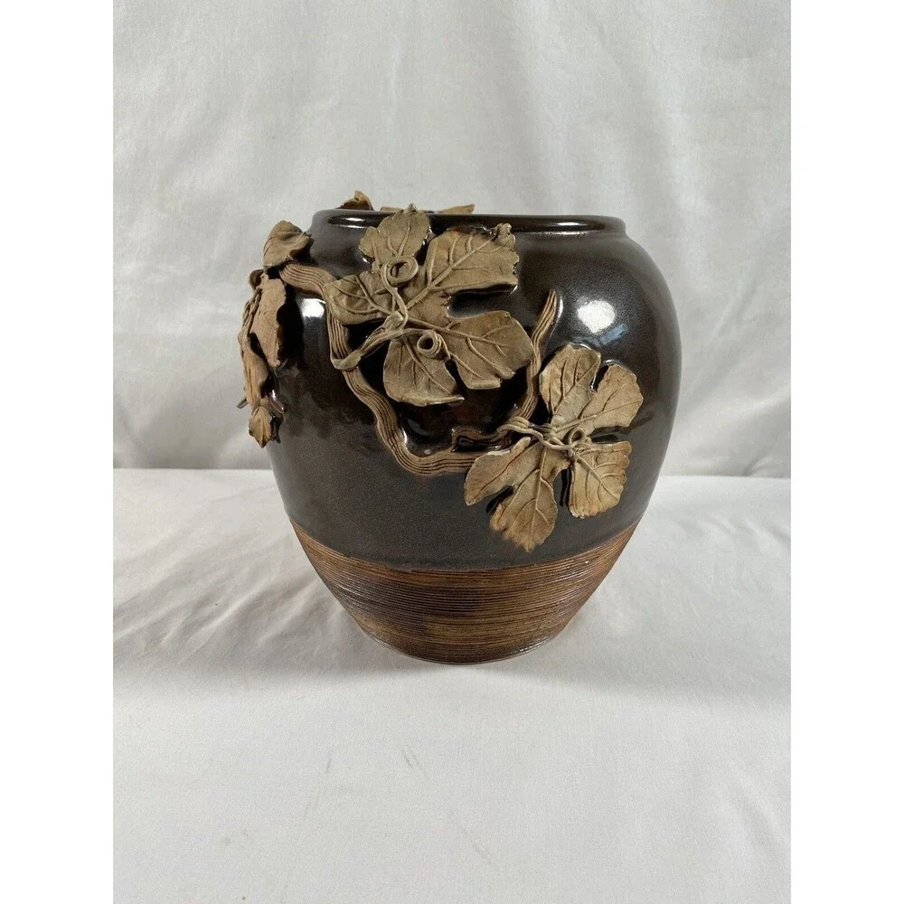 Antique Signed Pottery Mission Arts and Crafts VASE Cache Pot (Circa 1900-1915)
